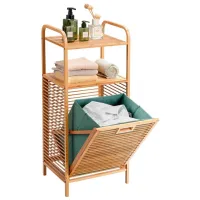 Корзина для белья Costway HW66588NA Бамбук/ Бежевый