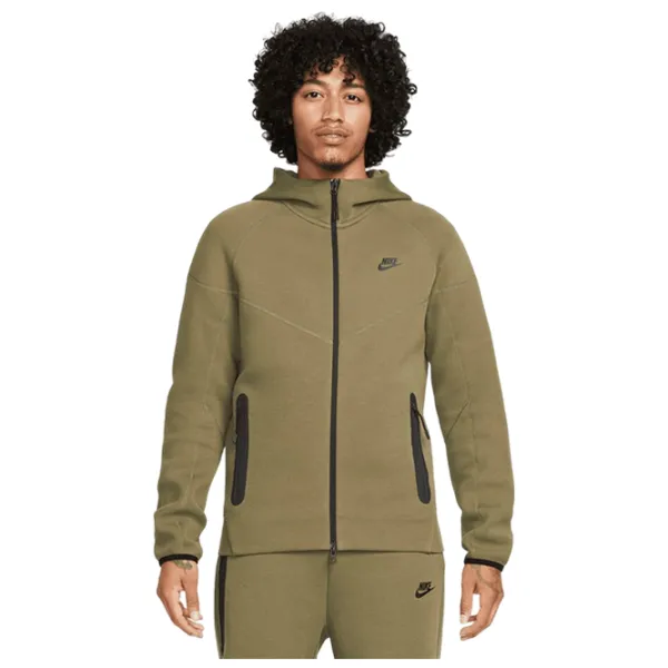 Hanorac pentru bărbați Nike M Nk Tch Flc Fz Wr Drept/ Green photo 1