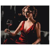 Картина по номерам BrushMe Красный акцент BS53899FC 50 x 40 см/ Горизонтальная