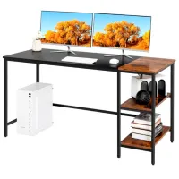 Офисный стол Costway CB10417DK Металл/ Черный