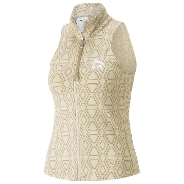 Bustieră pentru femei Puma Luxe Sport T7 Knitted Beige photo 1 Bustieră pentru femei Puma Luxe Sport T7 Knitted Beige photo 1