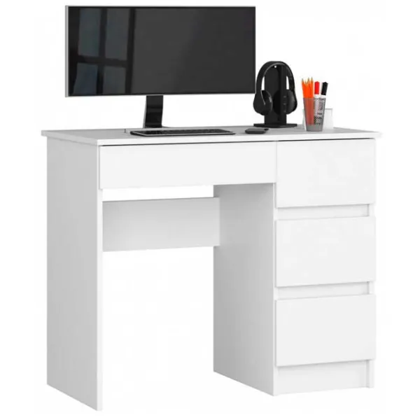 Masă de birou Akord A-7 90 Right PAL/ White photo 1