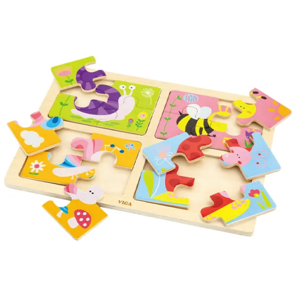 Set de puzzle-uri VIGA Insecte 1.5+/ Numărul de piese: 16 photo 1