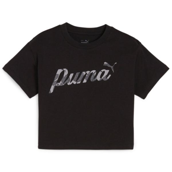 Футболка для девочек Puma Ess+ Blossom Short Tee G 122 - 128 см / Черный photo 1