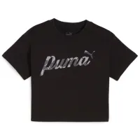 Tricou pentru fete Puma Ess+ Blossom Short Tee G 122 - 128 cm / Black