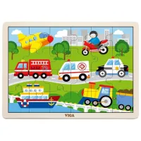 Puzzle 2D VIGA Vehicule în oraș 2+/ Numărul de piese: 24