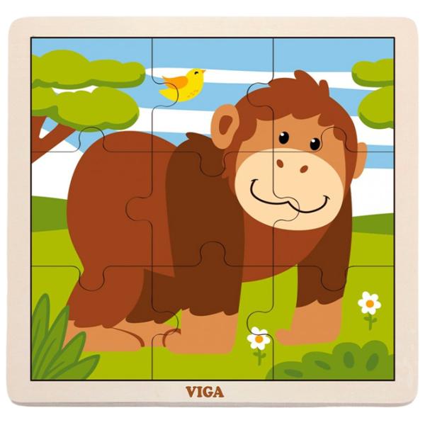Puzzle VIGA Maimuțică 2+/ Количество деталей: 9 photo 1