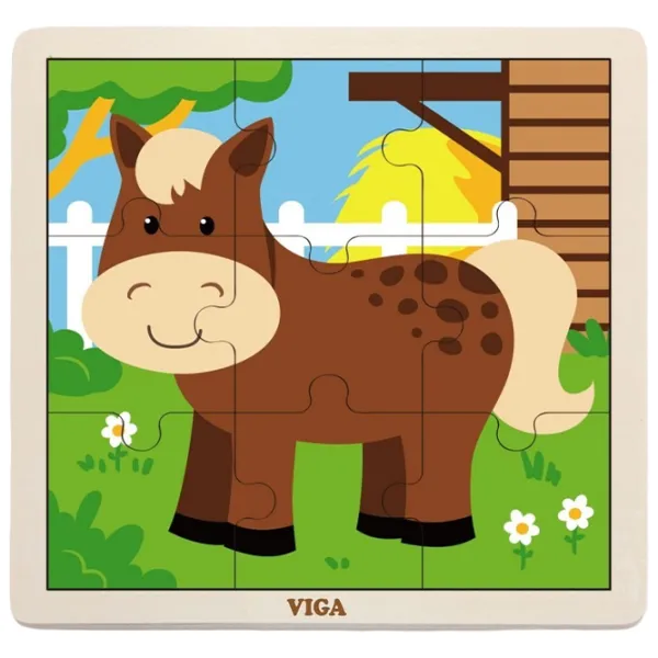 Puzzle VIGA Cal 2+/ Numărul de piese: 9 photo 1
