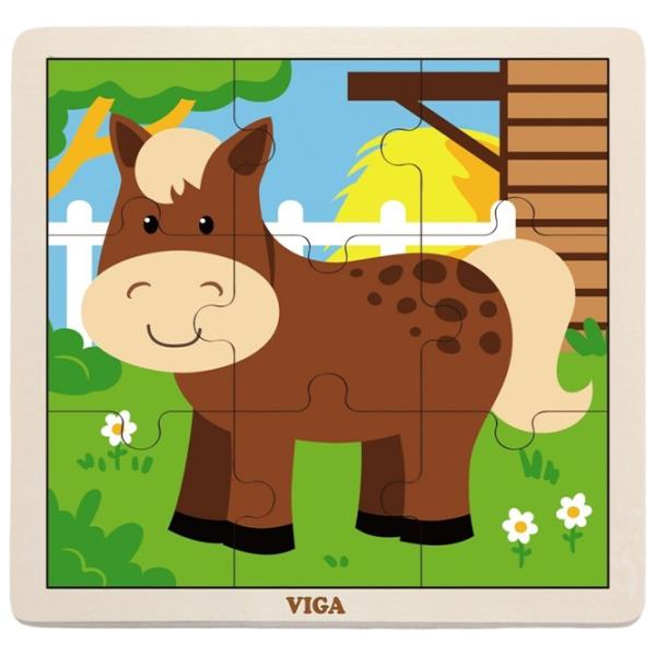 Puzzle VIGA Cal 2+/ Numărul de piese: 9 photo 1