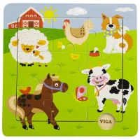 Puzzle VIGA Animalele de la fermă 1.5+/ Numărul de piese: 9