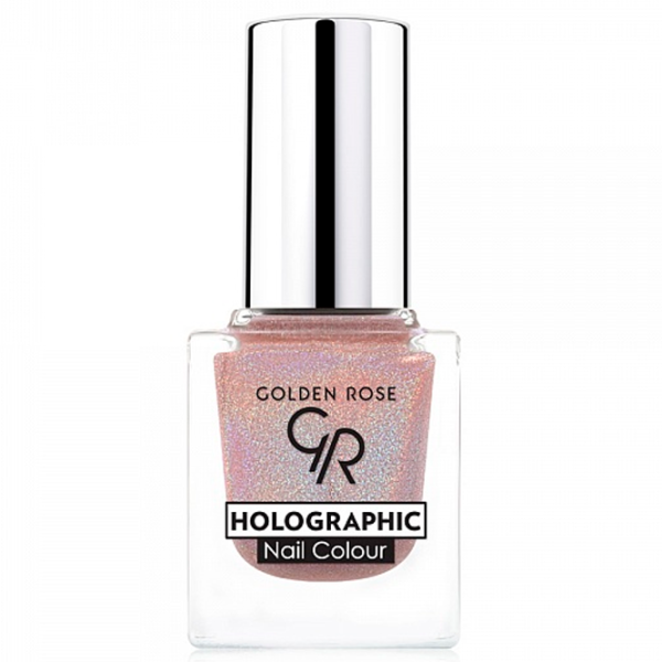 Lac de unghii Golden Rose Holographic 10.5 ml/ Pink photo 1