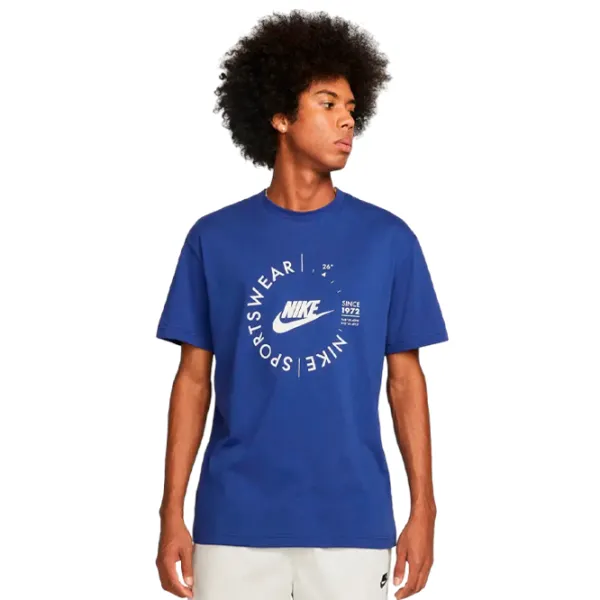Футболка для мужчин Nike M Nsw Spu SS Tee 59% хлопок, 41% полиэстер/ Синий photo 1
