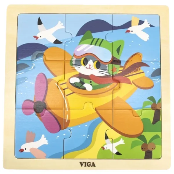 Puzzle VIGA Самолет 1.5+/ Количество деталей: 9 photo 1
