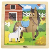 Puzzle VIGA Лошадки 1.5+/ Количество деталей: 9