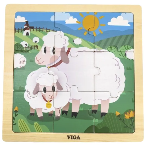 Puzzle VIGA Oițe 1.5+/ Numărul de piese: 9 photo 1