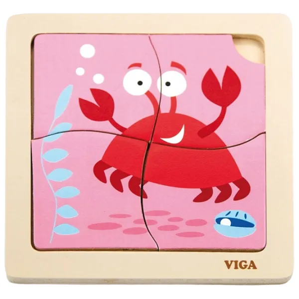 Puzzle VIGA Краб 1.5+/ Количество деталей: 4 photo 1