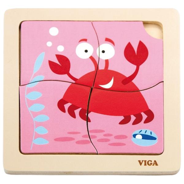 Puzzle VIGA Краб 1.5+/ Количество деталей: 4 photo 1