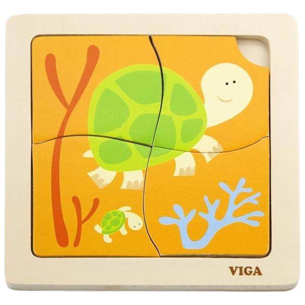 Puzzle VIGA Черепаха 1.5+/ Количество деталей: 4 photo 1