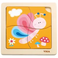 Puzzle VIGA Бабочка 1.5+/ Количество деталей: 4