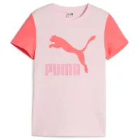 Tricou pentru fete Puma Classics Two Color Logo Tee G 159 - 164 cm / Pink