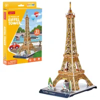 Puzzle 3D CubicFun Eiffel Tower 5+/ Numărul de piese: 31