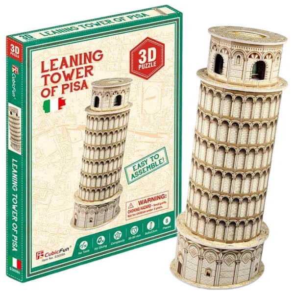Пазл 3D CubicFun Tower of Pisa 3+/ Количество деталей: 8 photo 1