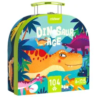 Puzzle 2D Mideer Era dinozaurilor 4+/ Numărul de piese: 104