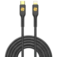 Кабель для телефона City Wowen WIWU USB Type-C + Lightning 1 м / Черный