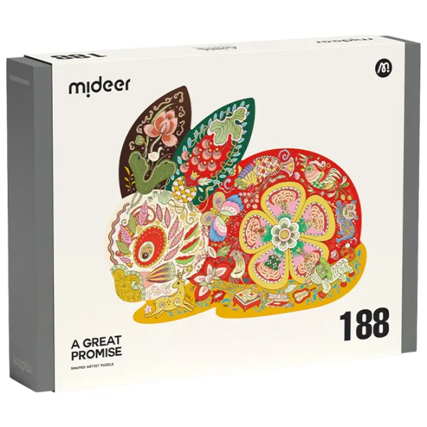 Puzzle Mideer Iepuraș 3+/ Numărul de piese: 188 photo 1
