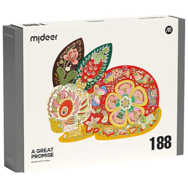 Puzzle Mideer Iepuraș 3+/ Numărul de piese: 188 photo 1
