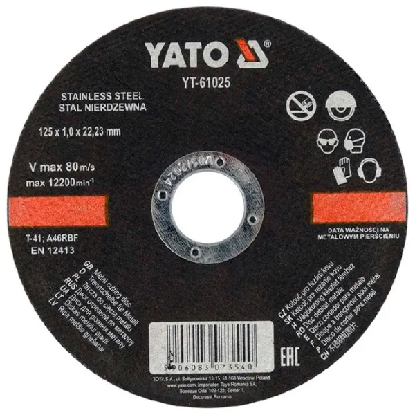 Круг отрезной Yato YT61025  photo 1 Круг отрезной Yato YT61025  photo 1