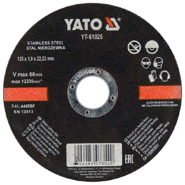 Круг отрезной Yato YT61025  photo 1 Круг отрезной Yato YT61025  photo 1