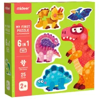 Set de puzzle-uri Mideer Dinozauri drăguți 2+/ Numărul de piese: 25