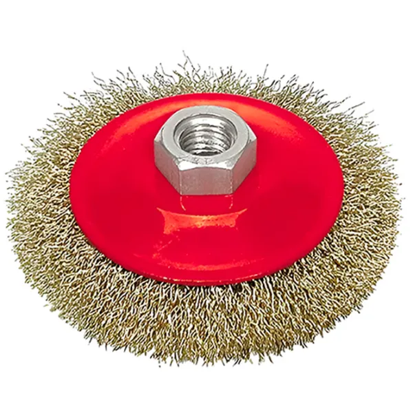 Дисковая щетка из витой проволоки Vorel VOR06973 115 мм photo 1