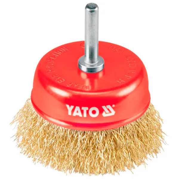 Коническая плетеная проволочная щетка Yato YT4750 75 мм photo 1