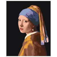 Картина по номерам BrushMe Девушка с жемчужной серьгой BS223FC 50 x 40 см/ Вертикальная