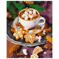 Pictură pe numere BrushMe Cacao cu zăpada BS52779FC 50 x 40 cm/ Verticală