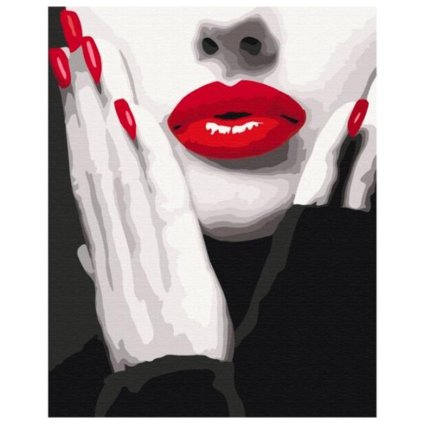 Картина по номерам BrushMe Эффектный красный BS51491 50 x 40 см/ Вертикальная photo 1