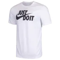 Tricou pentru bărbați Nike Shirt Sportswear "Just Da Lt" Swoosh Tee 50-100% bumbac, 0-50% poliester/ White