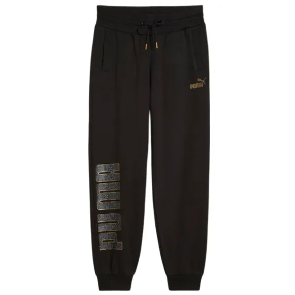 Pantaloni sportivi pentru femei Puma Power Logo Love Colorblock Sweatpan XS/ Black photo 1
