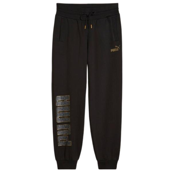 Pantaloni sportivi pentru femei Puma Power Logo Love Colorblock Sweatpan XS/ Black photo 1