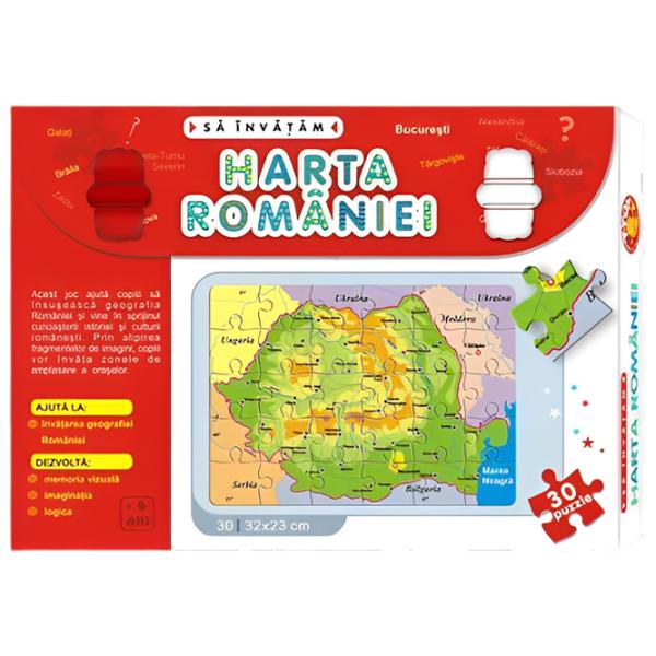 Puzzle M-Toys Harta Romaniei 3+/ Numărul de piese: 30 photo 1