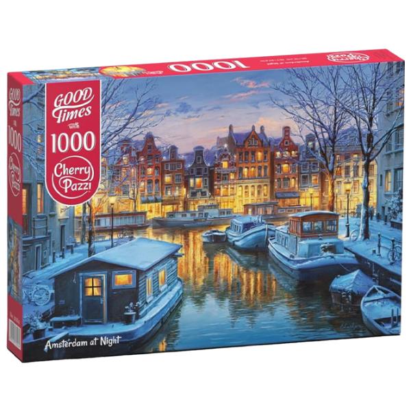 Puzzle Cherry Pazzi Amsterdam noaptea 12+/ Numărul de piese: 1000 photo 1