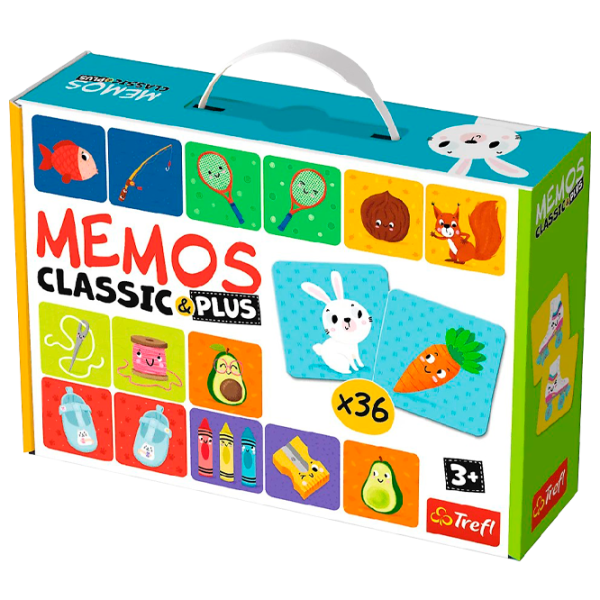 Joc de masă Trefl Game Memos Classic & Plus Logic 3+/ Dezvoltare photo 1 Joc de masă Trefl Game Memos Classic & Plus Logic 3+/ Dezvoltare photo 1