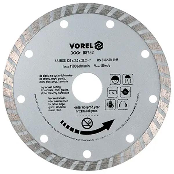 Диск алмазный сплошной Vorel VOR08752  photo 1