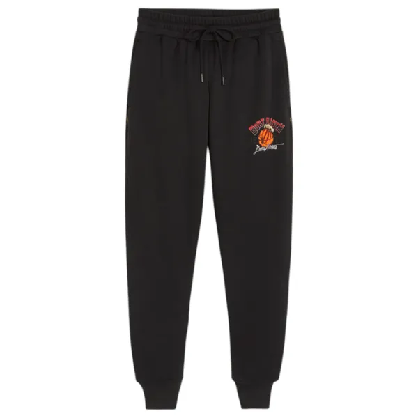 Pantaloni sportivi pentru bărbați Puma Graphic Booster Sweat L/ Black photo 1