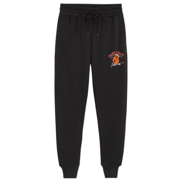 Pantaloni sportivi pentru bărbați Puma Graphic Booster Sweat L/ Black photo 1