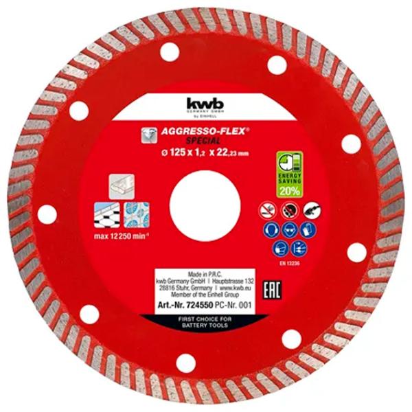 Диск алмазный сплошной Einhell 49724550  photo 1