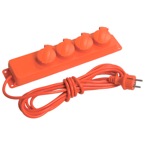Удлинитель IEK U04V 5 м Красный photo 1