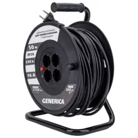 Удлинитель на катушке Generica WKP20-16-04-20-G 20 м Черный